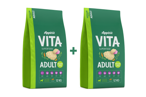 Comfy Appetit Vita Sucha Karma dla Psów 12kg MediumLarge Jagnięcina.png