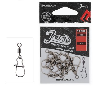 Mikado Agrafka z Krętlikiem Jaws Predator Snap XL 10szt 