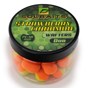 Solbaits Dumbells Wafters 14-18mm Strawberry Cinnamon Duo Yellow/Orange 