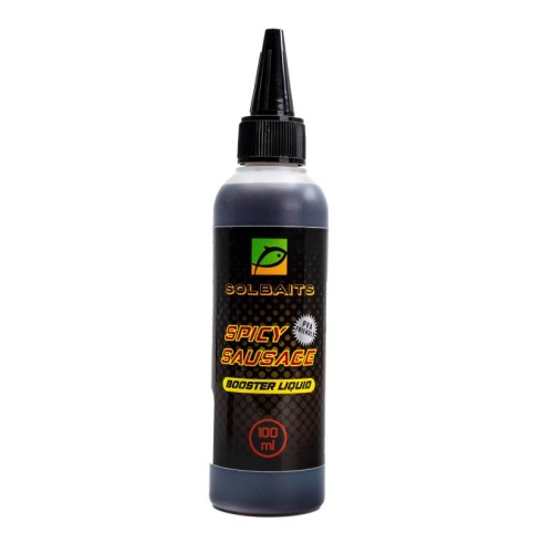 Solbaits Liquid 100ml Spicy Sausage Booster sol059.jpg