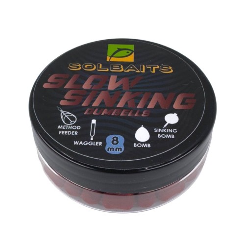 Solbaits Wafters 8mm 50ml Slow Sinking Red Dumbells sol064