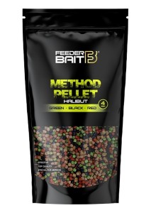 Feeder Bait Pellet 4mm 800g Halibut Green/Black/Red 