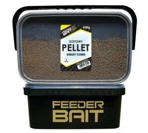 Feeder Bait Pellet Gotowy w Wiaderku 2mm 600g Sweet Corn/Słodka Kukurydza 