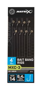 Matrix Haczyki z Przyponem MXC-3 Bait Band Rigs 4"/10cm roz.14 Bezzadziorowe  