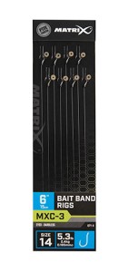 Matrix Haczyki z Przyponem MXC-3 Bait Band Rigs 6"/15cm roz.14 Bezzadziorowe 