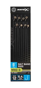 Matrix Haczyki z Przyponem MXC-3 Bait Band Rigs 6"/15cm roz.12 Bezzadziorowe  