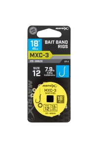 Matrix Haczyki z Przyponem MXC-3 Band Rigs 18"/45cm roz.12 Bezzadziorowe  