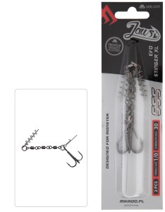 Mikado Dozbrojka z Krętlików Jaws EVO Stinger XL 30kg nr1/0 - 2szt 