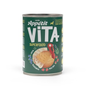 Comfy Appetit Mokra Karma dla Psów w Puszce 400g Vita Indyk 