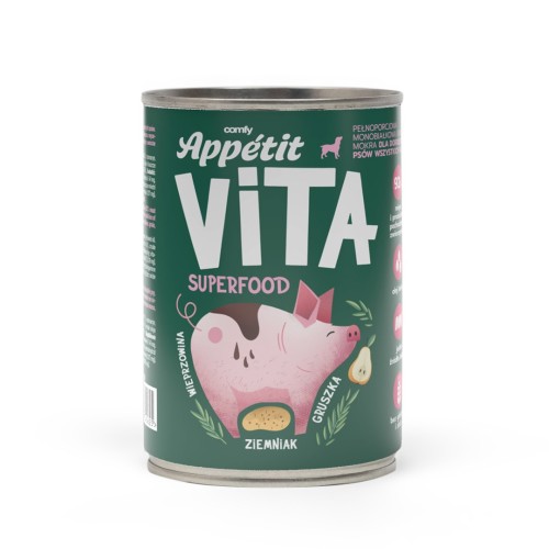 Comfy Appetit Mokra Karma dla Psów w Puszce 400g Vita Wieprzowina 259556.jpg