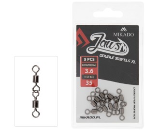 Mikado Krętlik Jaws Double Swivels XL 3,6cm 35kg 5szt 